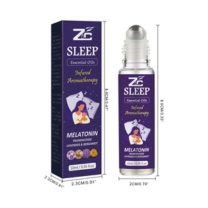 Bottiglia a sfera a rullo di grado terapeutico per aromaterapia, diffusore calmante per sonno, miscela di oli per <span class=keywords><strong>olio</strong></span> a rullo - Product Image 5