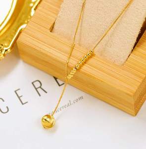 <span class=keywords><strong>Collana</strong></span> con Ciondolo a Sfera in Oro Puro 18k Lerca Design Personalizzato Gioielli in Oro Originale 18k <span class=keywords><strong>Collana</strong></span> con Sfera Reale 18k con Certificato - Product Image 5