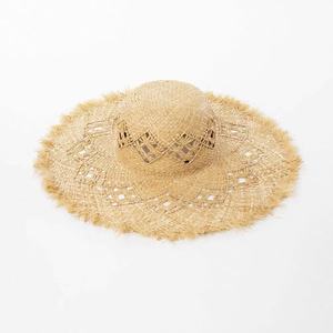Sombrero de Paja Rafia Tejido a Mano con Rayas Naturales para Mujer, Estilo Panamá, con Cinta de Rafia, para Uso Diario, Viajes, Fiestas y Playa, Marca ANAN - Product Image 6