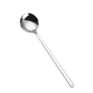 Cuillère coréenne dorée en acier inoxydable 304, à long manche et tête ronde Sukkara, cuillère tendance pour hot pot et bibimbap - Product Image 5