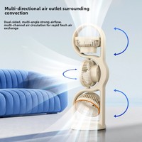 Nouveau ventilateur transfrontalier à trois têtes avec veilleuse, à moteur sans balais, réglage multi-angles, pour bureau et dortoir