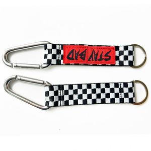 High Quality Personalized Dye Color Custom Nylon Woven Label Embroidery Keychain Wristlet Polyester Lanyard - Product Image 4