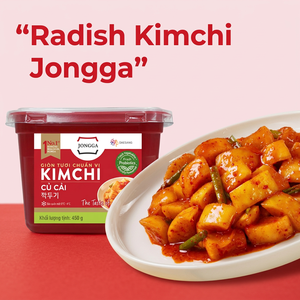 Kimchi au radis 450g - Kimchi JONGGA n°1 Corée - Prêt à consommer - Durée de conservation de 6 mois - Kimchi probiotique fermenté authentique - Product Image 3