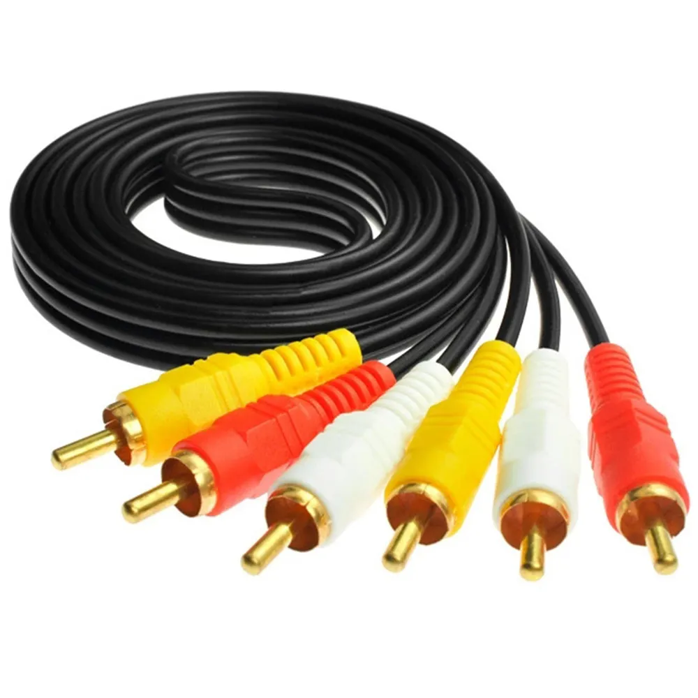 3FT/1M 3.5mm Jack To 3 RCA Video AUX Audio Cable