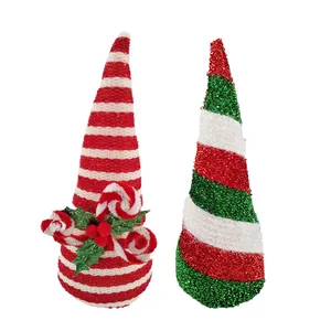 Tinsel Fabric Christmas Tree Xmas Table Decor Christmas Ornament Party Customized Gift Christmas Decoration Factory