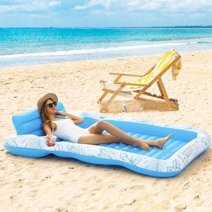 Matelas gonflable pour piscine, <span class=keywords><strong>bain</strong></span> de <span class=keywords><strong>soleil</strong></span>, transat, radeau, jouet flottant - Lit de bronzage gonflable rempli d'eau - Product Image 3