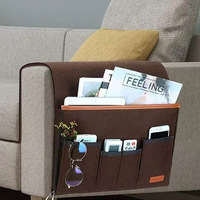 Support de télécommande en feutre de rangement pour canapé pour fauteuil Caddy pour magazines avec plateau d'accoudoir détachable organisateur d'accoudoir de canapé