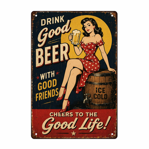 Vente <span class=keywords><strong>en</strong></span> gros de plaques métalliques personnalisées de style antique, avec motifs Pin-up Girl, pour la décoration murale vintage de restaurants, cafés, bars, pubs, clubs et cuisines. - Product Image 4