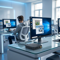 Sharerdp OEM FL200M Mini PC de bureau puissant à double écran, Thin Client, Terminal Cloud pour l'éducation en classe intelligente