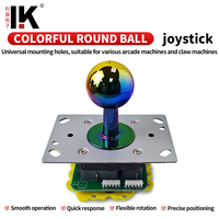 Kit Joystick Mini Arcade DIY untuk Mesin Permainan Claw Crane, Kit DIY Logam untuk Hiburan di Arcade & Ruang Permainan