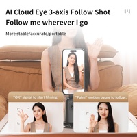 Perche à selfie magnétique avec trépied pour téléphone, stabilisateur gimbal à suivi automatique du visage, support magnétique pour smartphone, rotation à 360°