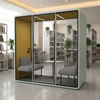 Hecor Cabine de bureau extérieure insonorisée, cabine de change, cabine robuste et portable, cabine d'interview, pavillon à isolation acoustique