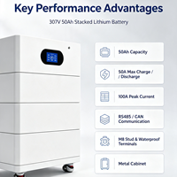 Precio de Venta Directa de Fábrica, Solución de Almacenamiento de Energía de Alta Potencia 409V 50Ah 20kWh, Celdas de Batería LiFePO4 Grado A con RS485/CAN