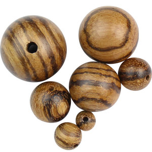 ลูกปัดไม้ทรงกลมไม้จันทน์ขนาด6มม. ถึง20มม. สำหรับทำสร้อยข้อมือ - Product Image 3