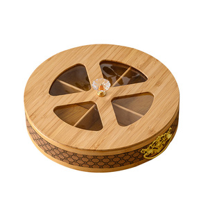 Simple wooden divided plate, high-value Instagram-worthy breakfast set, baby <b>tray</b>, wooden food and dried fruit <b>storage</b> plate - Product Image 5
