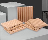 Panneau mural 3D en MDF rainuré effet bois ondulé