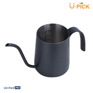 Cafetera de Goteo Manual <span class=keywords><strong>Ufit</strong></span> de 350 ml con Escala, Acero Inoxidable 304, Gran Capacidad, Diseño Rústico, Hervidor de Café para Camping, Plateado - Product Image 1