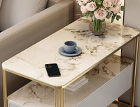 Meuble de salon haut de gamme, table basse moderne et simple avec rangement pour petit salon