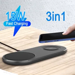 स्मार्ट वॉच के लिए मल्टी 3 फास्ट चार्जिंग की वायरलेस चार्जर सेल फोन चार्जिंग पैड बैटरी चार्जर