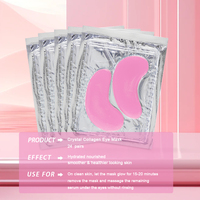 Groothandel Roze Kristal Collageen Onderoogmasker Verrijkt met Centella Asiatica Extract Voedende Verzachtende Ooggelpatches