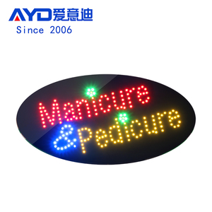 9*19 pouces forme ovale Led manucure <span class=keywords><strong>pédicure</strong></span> signes affaires salon de beauté magasin avant lumière signe - Product Image 1