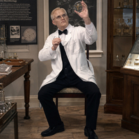Statue de cire hyper réaliste de scientifique gravée à la main, solution tout-en-un pour vitrine de musée scientifique et décoration intérieure