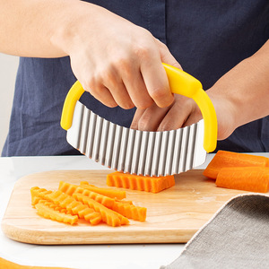 Cortador de Papas Fritas y Waffles YIGO con MOQ Bajo, para Patatas y Zanahorias, de Acero Inoxidable, Herramienta para Patatas Fritas Onduladas - Product Image 1