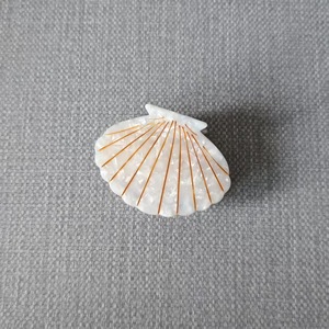 Pince à cheveux en acétate motif coquillage, pince à cheveux requin festonné, accessoire de coiffure pour jeune fille - Product Image 5