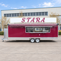 Camion de restauration mobile tout équipé pour jus de fruits frais, glaces et café, idéal pour les stations balnéaires