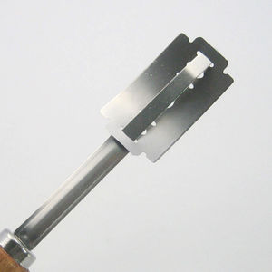 Stainless steel <b>bread</b> trimmer, wooden handle <b>bread</b> cleaver, European <b>bread</b> <b>cutter</b>, curved <b>bread</b> <b>cutter</b>, baking tool set - Product Image 4