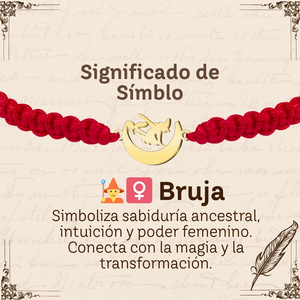 สร้อยข้อมือด้ายโชคชะตาสีแดงกับแม่มดทองสแตนเลสโชคและการป้องกันที่ดีจี้และสร้อยข้อมือเสน่ห์ - Product Image 6