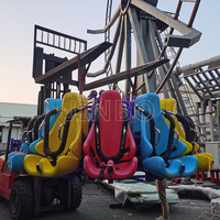 JINBO JBDP-15M Manège portable sans fondation pour parc d'attractions, Tour de chute libre, Navette rotative 12m/15m, 12 places extérieures
