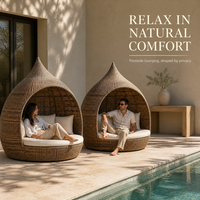 Fauteuil suspendu moderne en rotin pour extérieur, chaise balançoire de luxe pour jardin et patio avec coussin