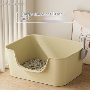 Bac à litière pour chat Offre Spéciale accessoire PP tapis plateau avec 20L espace intérieur ouverture rapide grand accès nettoyage facile matière plastique durable - Product Image 5