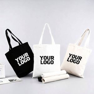 New Style Fashion Letter Bags Women Shoulder Cotton Canvas Tote Bag With Pocket for Class and Work Custom Promotional <b>Gifts</b> - Product Image 1