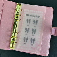 Sistem Amplop Uang Tunai Tahan Lama Terlaris Paket Matte Vellum Pelacak Uang Kertas $20 Pelacak Tabungan Bulanan Sisipan Binder A6 Pelacak
