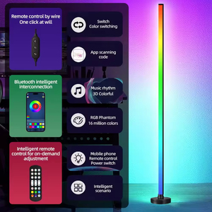 Lámpara de Pie LED Moderna de Plástico con Control Remoto para Dormitorio y Hotel, Iluminación Decorativa, Venta al Por Mayor Disponible - Product Image 4
