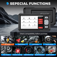 Escáner de Diagnóstico Universal para Automóviles KINGBOLEN S608 OBD2 Sistema Completo Pantalla LCD 12V Negro