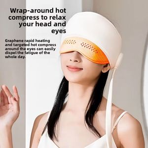 เครื่องนวดศีรษะไร้สายแบบชาร์จไฟได้ รุ่น HD-01 พร้อมถุงลมประคบร้อนสำหรับหน้าผากและขมับ บรรเทาความเครียดและช่วยให้นอนหลับ - Product Image 3