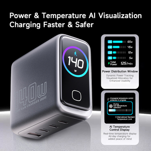 140W GaN <strong>Charger</strong> Type-<strong>C</strong> Laptop <strong>Charger</strong> 3 <strong>USB</strong> <strong>C</strong> 1 <strong>USB</strong> a Power Adapter US UK EU <strong>Plug</strong> with AI Smart Display for Phone Tablet - Product Image 2