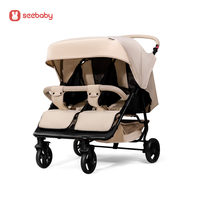 Poussette pour bébé à double landau légère avec caractéristiques de sécurité Poussette pour bébé à double siège pliable en gros pour enfants
