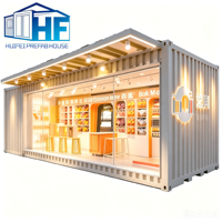 Kiosque commercial personnalisable, boutique modulaire de luxe en conteneur, magasin en conteneur, café en conteneur de 20 pieds, maison en conteneur pour entreprise