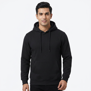 Sweat-shirt pour homme en matière respirante, couleur unie, logo personnalisable, sweat-shirt à manches longues surdimensionné, meilleur prix - Product Image 1