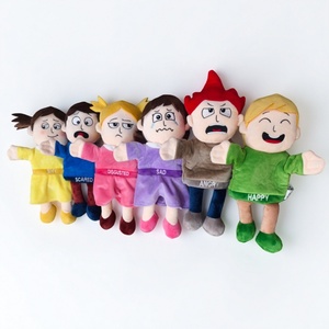 Marioneta <span class=keywords><strong>de</strong></span> mano <span class=keywords><strong>de</strong></span> dibujos animados <span class=keywords><strong>de</strong></span> niña linda con emociones, muñeco <span class=keywords><strong>de</strong></span> peluche, muñeco <span class=keywords><strong>de</strong></span> tela con relleno <span class=keywords><strong>de</strong></span> algodón PP para bebé, marioneta <span class=keywords><strong>de</strong></span> <span class=keywords><strong>dedo</strong></span>, accesorio para actuaciones - Product Image 4