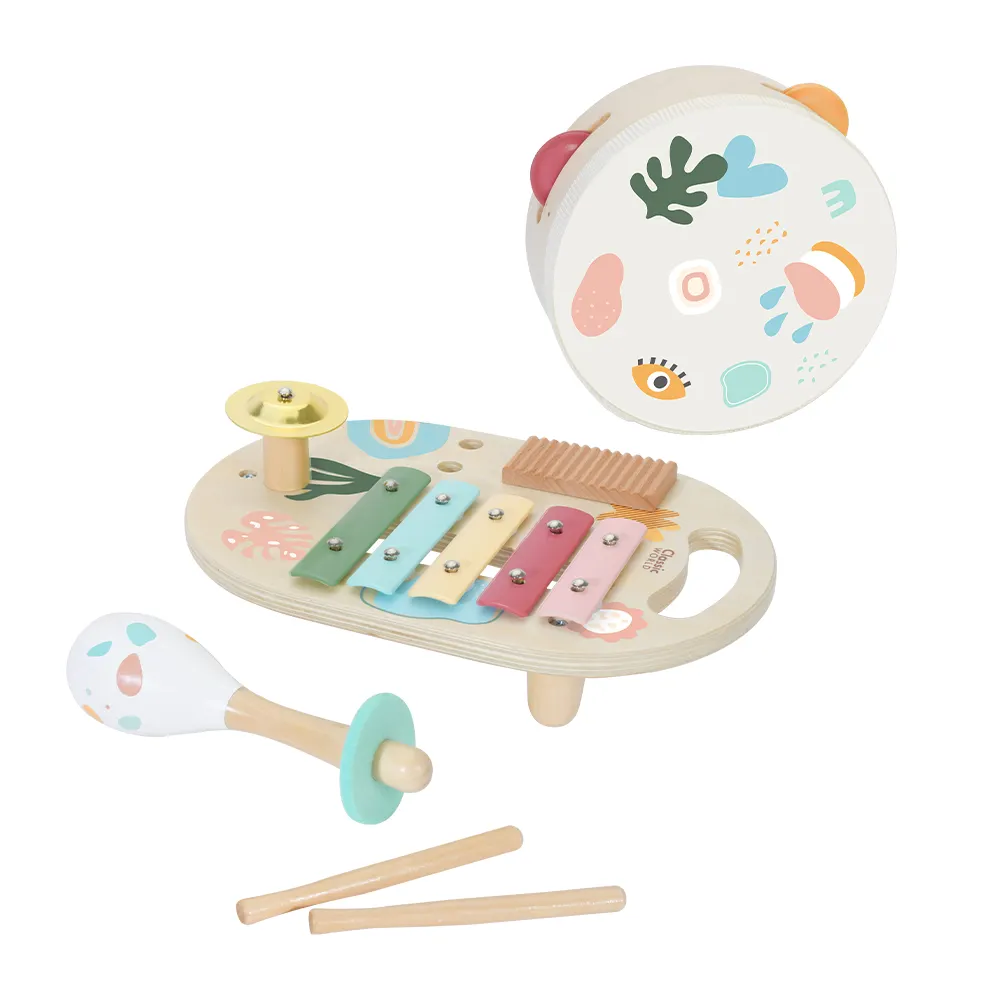 Buy Classic World Wooden Music Toys Other Musical Instruments Iris Music Set with Drum, Xylophone, Maracas
