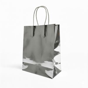 Bolsas de Papel Recubiertas con Logotipo Personalizado, Ecológicas y Asépticas de Fábrica LH, con Cinta Laminada para Empaque de Supermercados y Tiendas de Ropa - Product Image 3