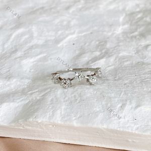 Dylam Bagues pour femmes en argent sterling S925 avec pierre CZ 5A, pour fiançailles et mariage, bijoux de mode de luxe, faible MOQ, expédition rapide - Product Image 5