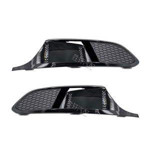 Volkswagen Fog <b>Light</b> <b>Cover</b> Honeycomb ABS Plastic Glossy Black Bumper Trim 2012-2014 Sagitar Jetta MK6 - Product Image 1