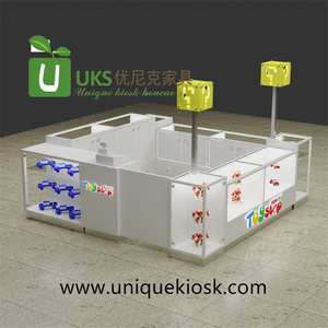 Kiosco de Juguetes de <span class=keywords><strong>Madera</strong></span> para Niños, Diseño de Exhibición de Juguetes, Soporte de Exhibición de Autos de Juguete, Venta Especial, Stand de Juguetes para Niños en Ferias Comerciales con Gabinete de Pared - Product Image 5