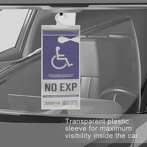 Cubierta de soporte protector de placa de permiso de estacionamiento para <span class=keywords><strong>discapacitados</strong></span> ultra transparente con percha grande con placa de estacionamiento - Product Image 3